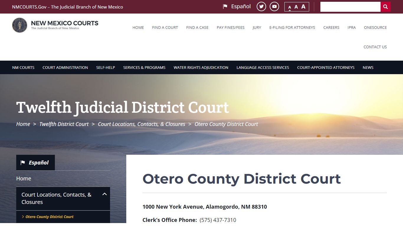 Otero County District Court | Twelfth District Court