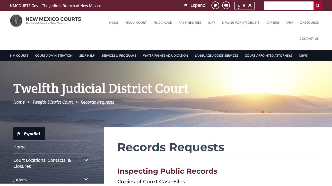 Records Requests | Twelfth District Court